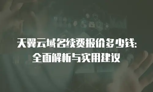 天翼云域名续费报价多少钱：全面解析与实用建议