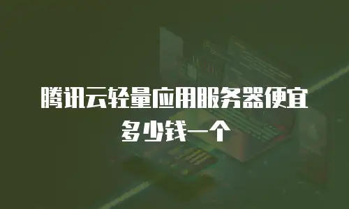 腾讯云轻量应用服务器便宜多少钱一个