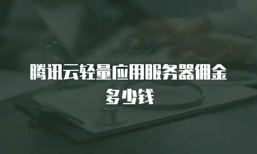 腾讯云轻量应用服务器佣金多少钱