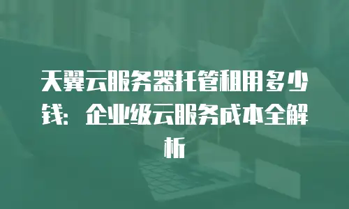 天翼云服务器托管租用多少钱：企业级云服务成本全解析