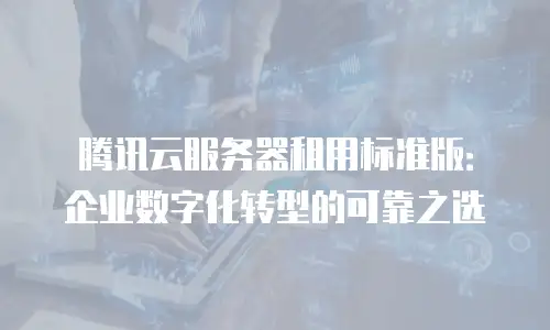 腾讯云服务器租用标准版：企业数字化转型的可靠之选