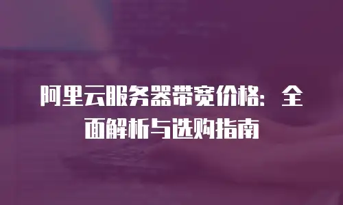 阿里云服务器带宽价格：全面解析与选购指南