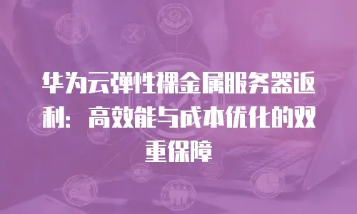 华为云弹性裸金属服务器返利：高效能与成本优化的双重保障