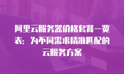 阿里云服务器价格套餐一览表：为不同需求精准匹配的云服务方案