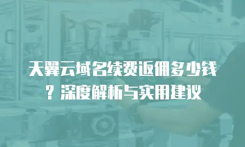 天翼云域名续费返佣多少钱？深度解析与实用建议