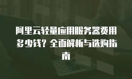 阿里云轻量应用服务器费用多少钱？全面解析与选购指南