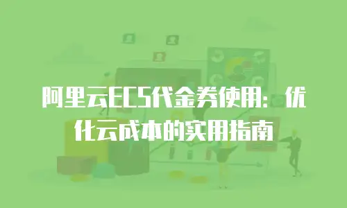 阿里云ECS代金券使用：优化云成本的实用指南