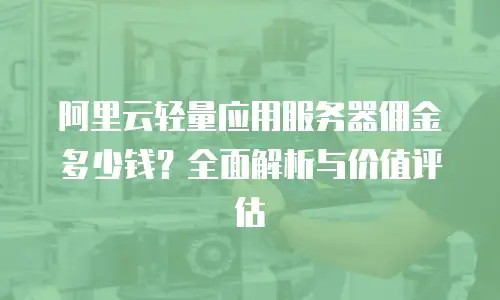 阿里云轻量应用服务器佣金多少钱？全面解析与价值评估