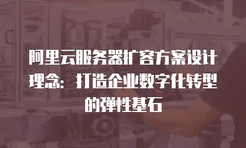 阿里云服务器扩容方案设计理念：打造企业数字化转型的弹性基石
