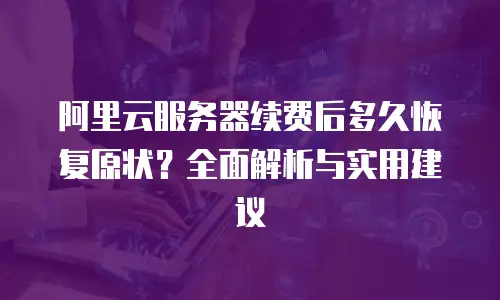 阿里云服务器续费后多久恢复原状？全面解析与实用建议