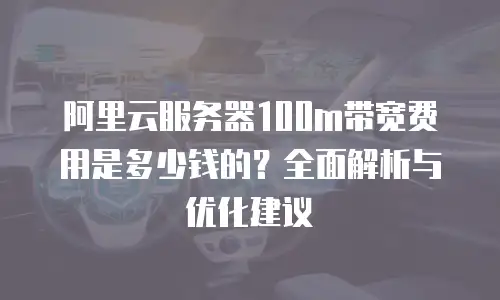 阿里云服务器100m带宽费用是多少钱的？全面解析与优化建议
