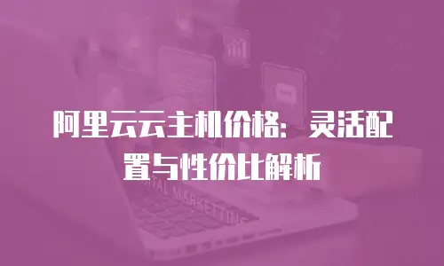 阿里云云主机价格：灵活配置与性价比解析