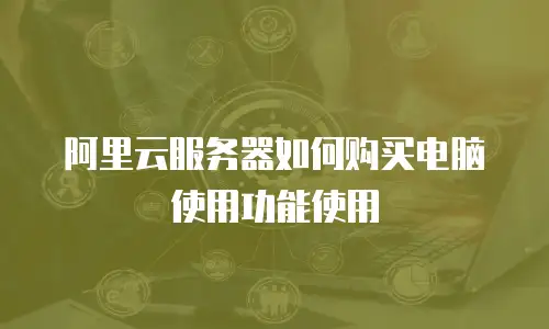 阿里云服务器如何购买电脑使用功能使用