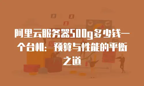 阿里云服务器500g多少钱一个台机：预算与性能的平衡之道