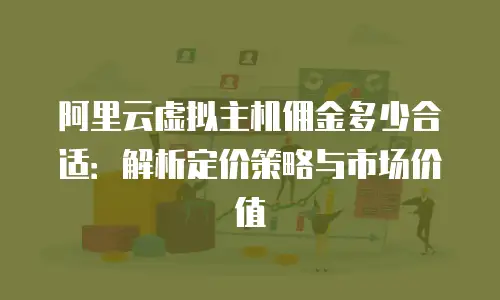 阿里云虚拟主机佣金多少合适：解析定价策略与市场价值