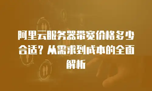 阿里云服务器带宽价格多少合适？从需求到成本的全面解析