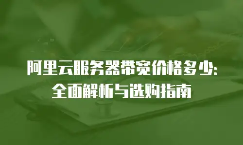 阿里云服务器带宽价格多少：全面解析与选购指南