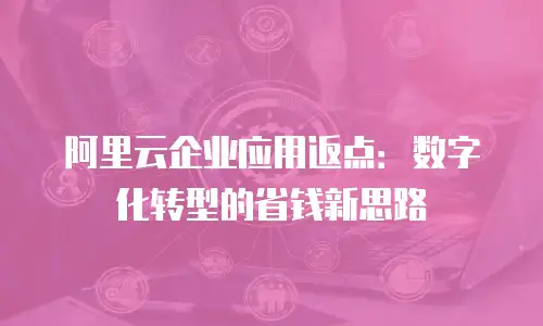 阿里云企业应用返点：数字化转型的省钱新思路