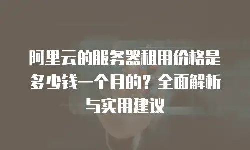 阿里云的服务器租用价格是多少钱一个月的？全面解析与实用建议