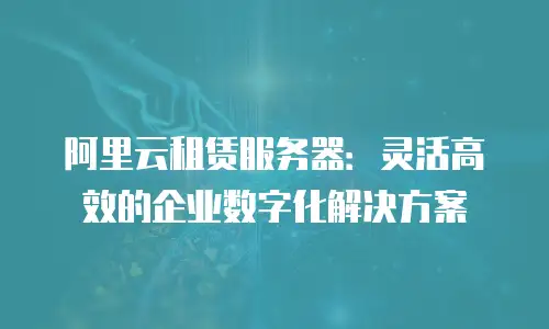 阿里云租赁服务器：灵活高效的企业数字化解决方案