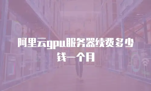阿里云gpu服务器续费多少钱一个月