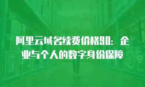 阿里云域名续费价格90：企业与个人的数字身份保障