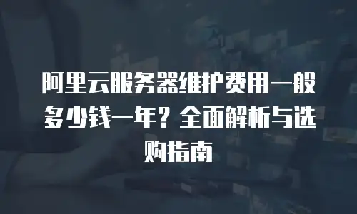阿里云服务器维护费用一般多少钱一年？全面解析与选购指南
