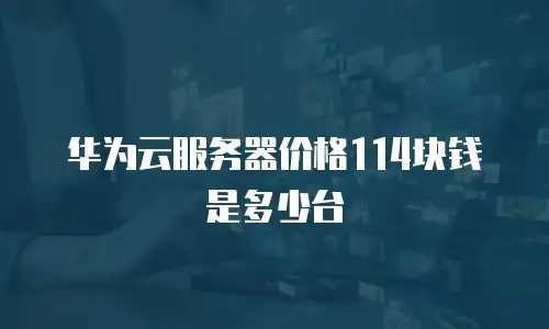 华为云服务器价格114块钱是多少台