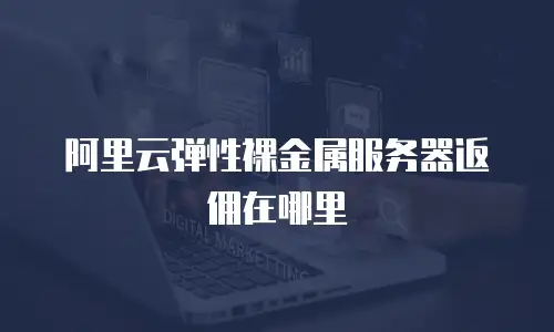 阿里云弹性裸金属服务器返佣在哪里