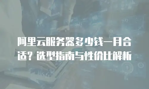 阿里云服务器多少钱一月合适？选型指南与性价比解析