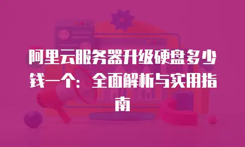 阿里云服务器升级硬盘多少钱一个：全面解析与实用指南