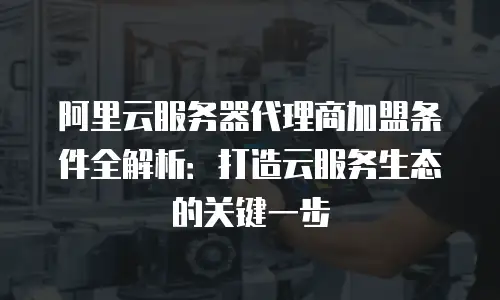 阿里云服务器代理商加盟条件全解析：打造云服务生态的关键一步