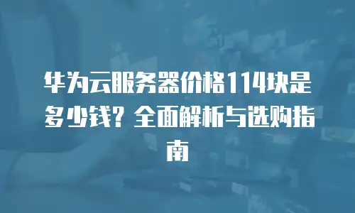 华为云服务器价格114块是多少钱？全面解析与选购指南