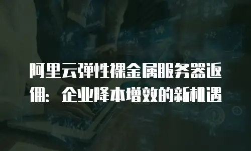 阿里云弹性裸金属服务器返佣：企业降本增效的新机遇