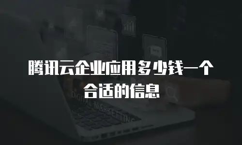 腾讯云企业应用多少钱一个合适的信息