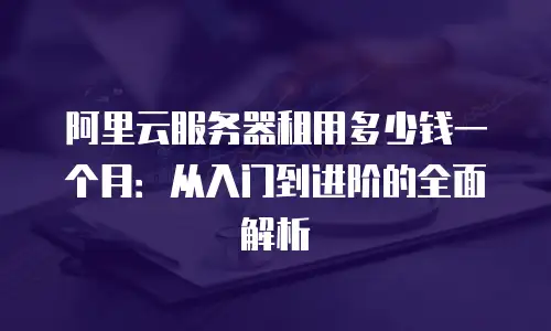 阿里云服务器租用多少钱一个月：从入门到进阶的全面解析