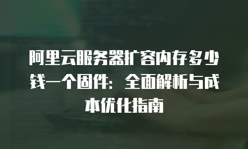阿里云服务器扩容内存多少钱一个固件：全面解析与成本优化指南