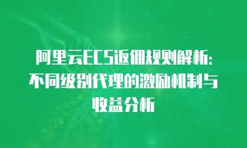 阿里云ECS返佣规则解析：不同级别代理的激励机制与收益分析