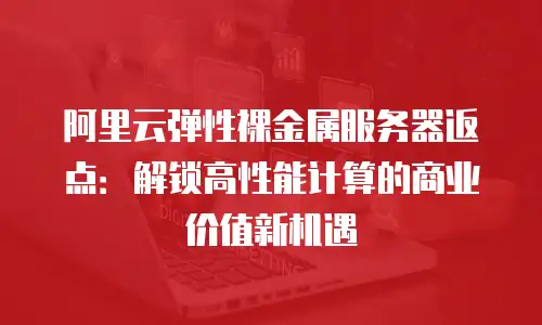 阿里云弹性裸金属服务器返点：解锁高性能计算的商业价值新机遇