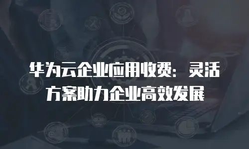 华为云企业应用收费：灵活方案助力企业高效发展