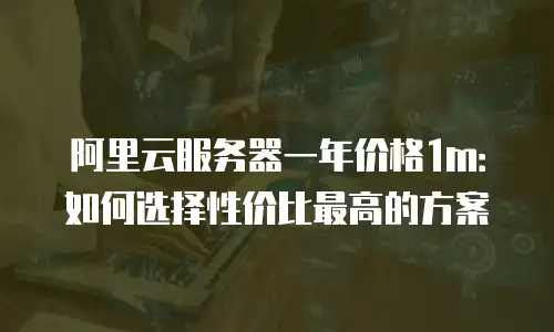阿里云服务器一年价格1m：如何选择性价比最高的方案