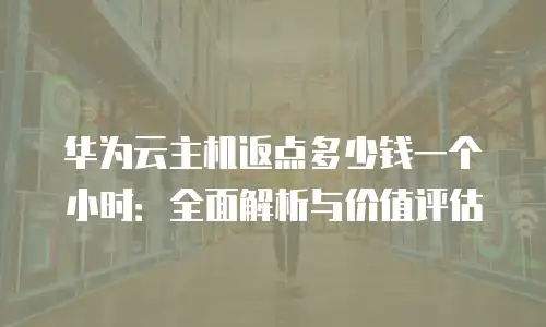 华为云主机返点多少钱一个小时：全面解析与价值评估