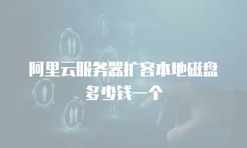 阿里云服务器扩容本地磁盘多少钱一个