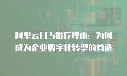 阿里云ECS推荐理由：为何成为企业数字化转型的首选