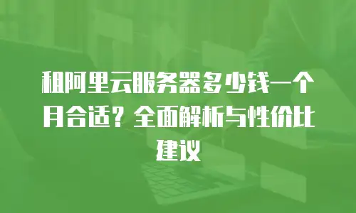 租阿里云服务器多少钱一个月合适？全面解析与性价比建议