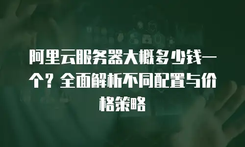 阿里云服务器大概多少钱一个？全面解析不同配置与价格策略