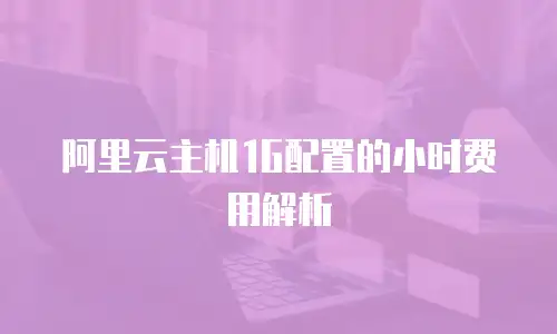 阿里云主机1G配置的小时费用解析