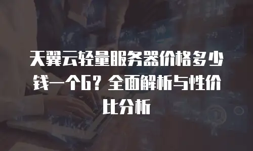 天翼云轻量服务器价格多少钱一个G？全面解析与性价比分析
