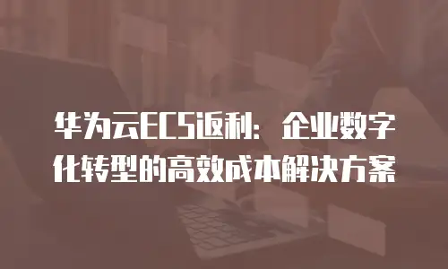 华为云ECS返利：企业数字化转型的高效成本解决方案