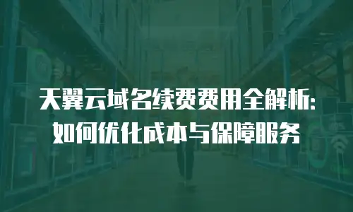 天翼云域名续费费用全解析：如何优化成本与保障服务